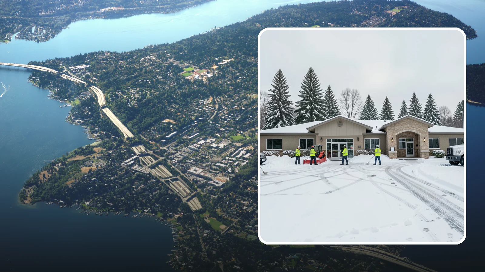 Veterinary Clinic Snow Removal in Mercer Island, King County, WA - We keep clinic parking, entrances, and walkways clear so pets and owners arrive safely, even for the emergencies that do not wait...