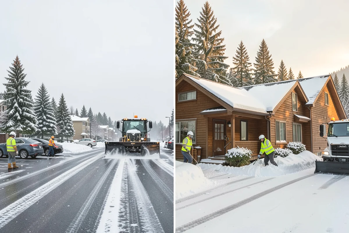 Veterinary Clinic Snow Removal in Mill Creek, Snohomish County, WA - Map customer parking, entrance walks, and after-hours access