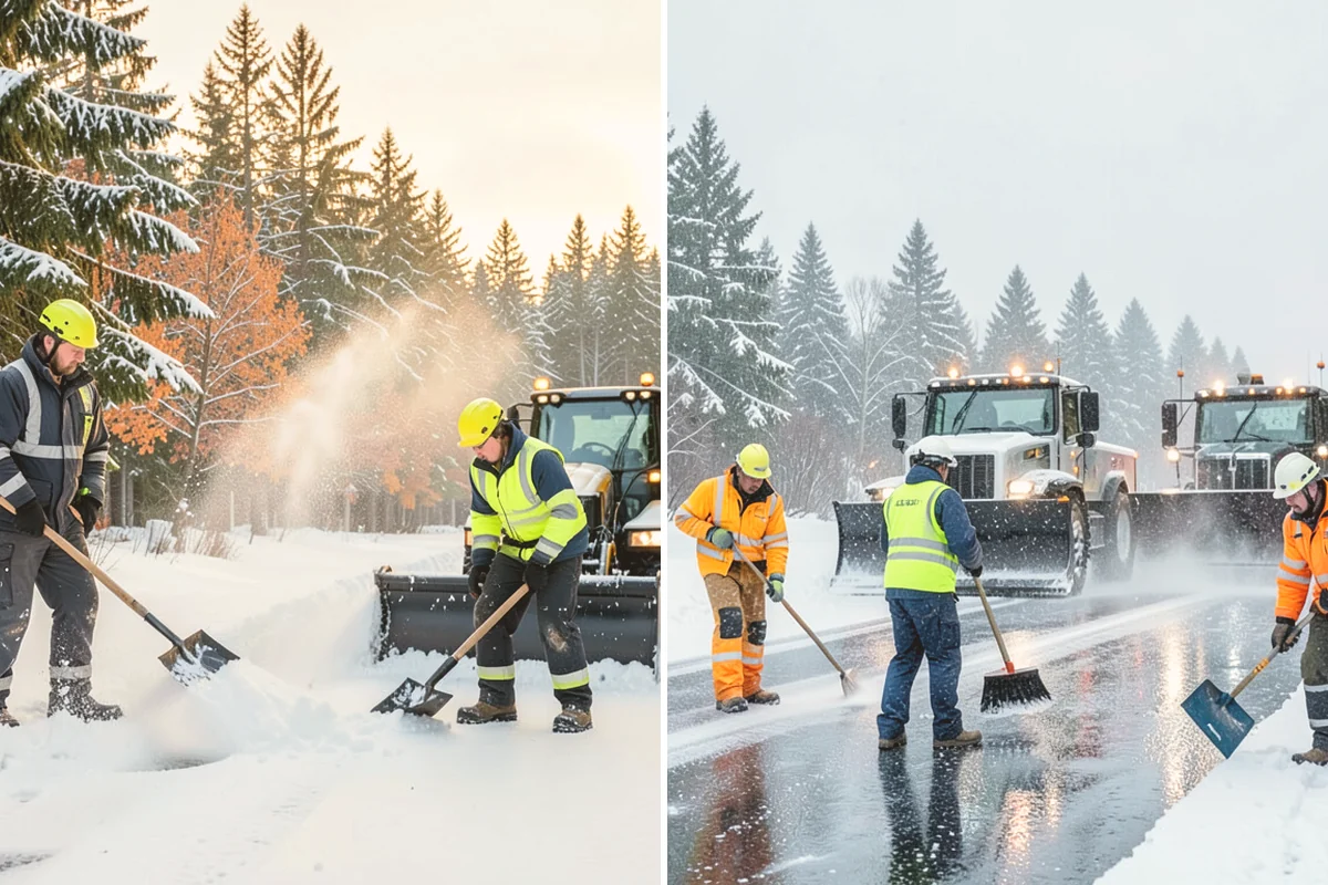 Veterinary Clinic Snow Removal in Milton, King County, WA - Map customer parking, entrance walks, and after-hours access