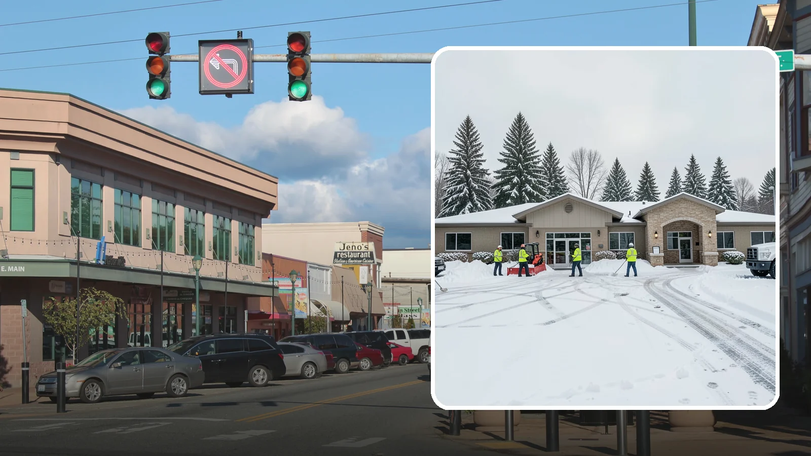 Veterinary Clinic Snow Removal in Monroe, Snohomish County, WA - We keep clinic parking, entrances, and walkways clear so pets and owners arrive safely, even for the emergencies that do not wait...