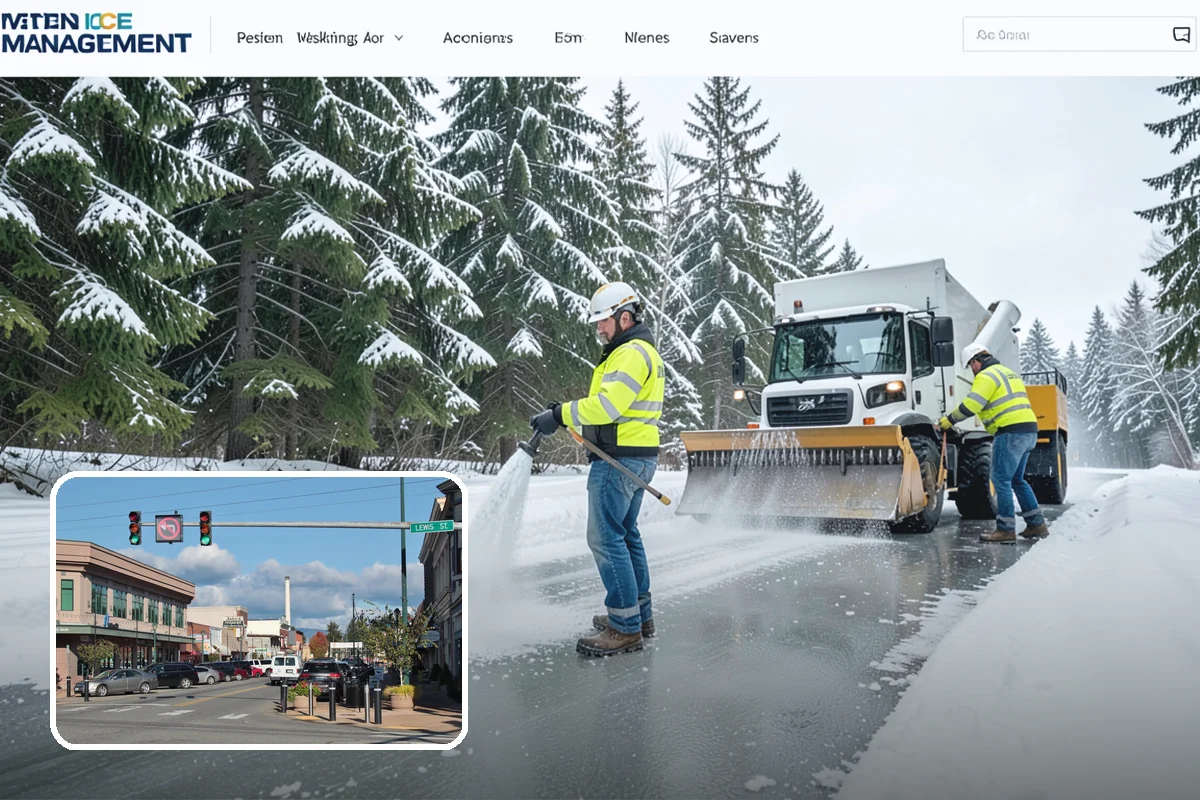 Veterinary Clinic Snow Removal in Monroe, Snohomish County, WA - Customer parking and entrance walks cleared