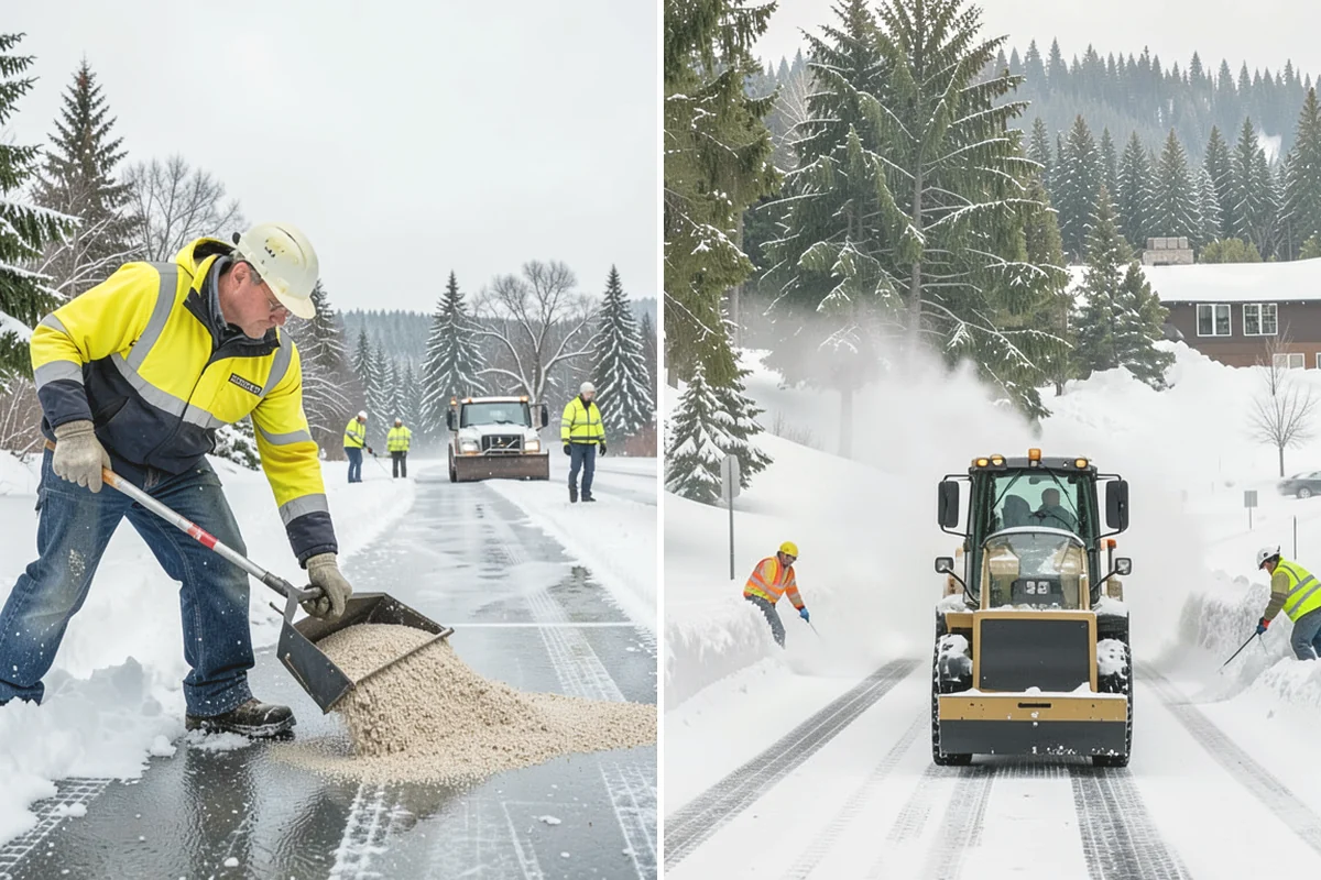 Veterinary Clinic Snow Removal in Monroe, Snohomish County, WA - Map customer parking, entrance walks, and after-hours access