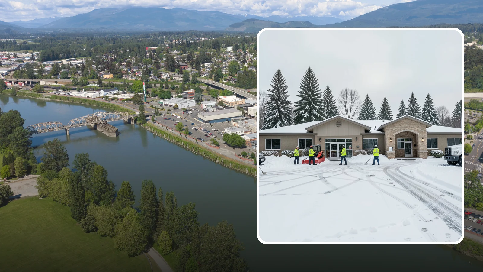 Veterinary Clinic Snow Removal in Mount Vernon, Skagit County, WA - We keep clinic parking, entrances, and walkways clear so pets and owners arrive safely, even for the emergencies that do not wait...