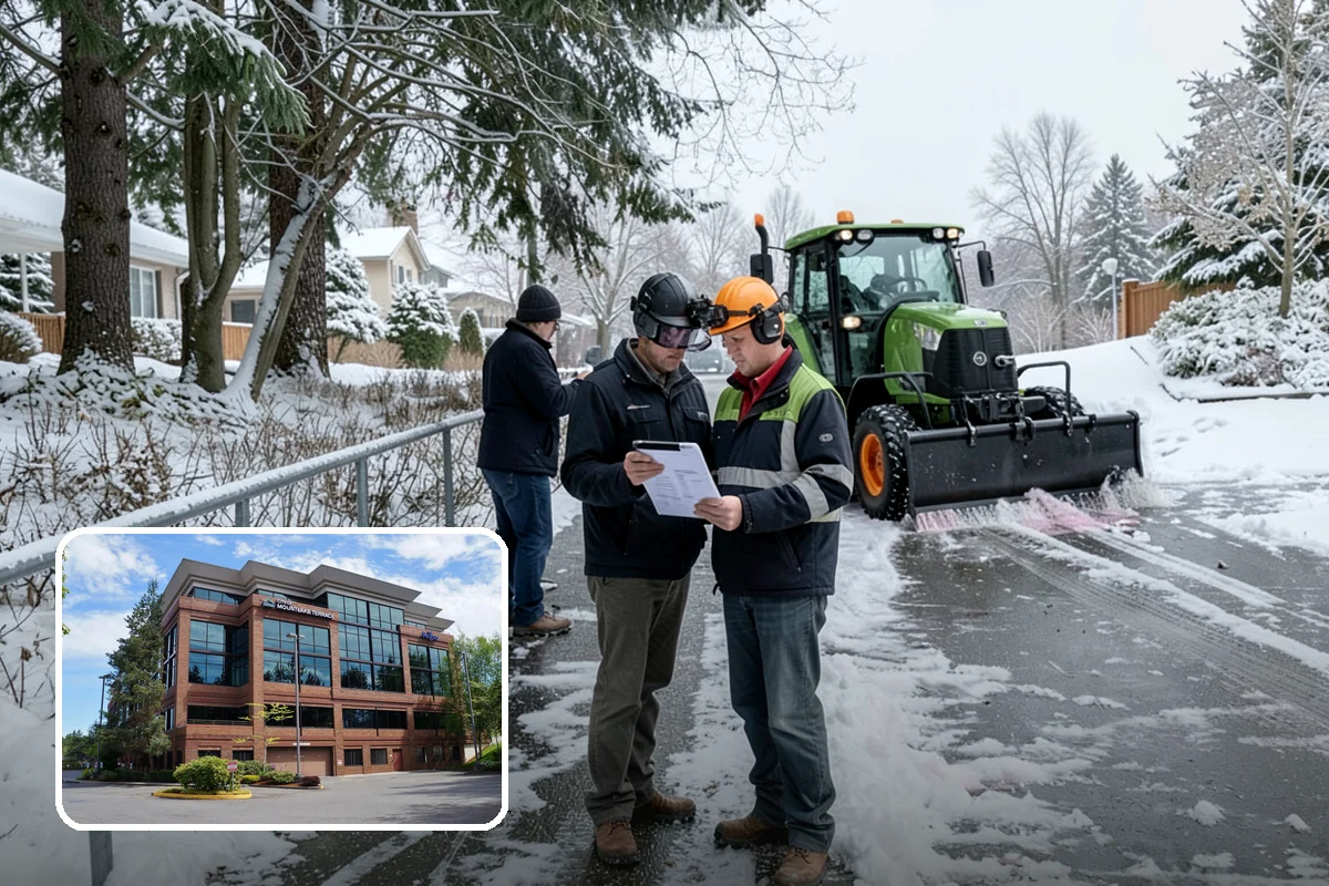 Veterinary Clinic Snow Removal in Mountlake Terrace, Snohomish County, WA - Customer parking and entrance walks cleared