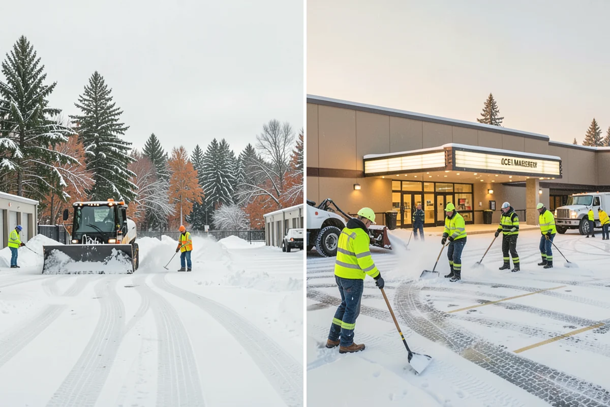 Veterinary Clinic Snow Removal in Mountlake Terrace, Snohomish County, WA - Map customer parking, entrance walks, and after-hours access