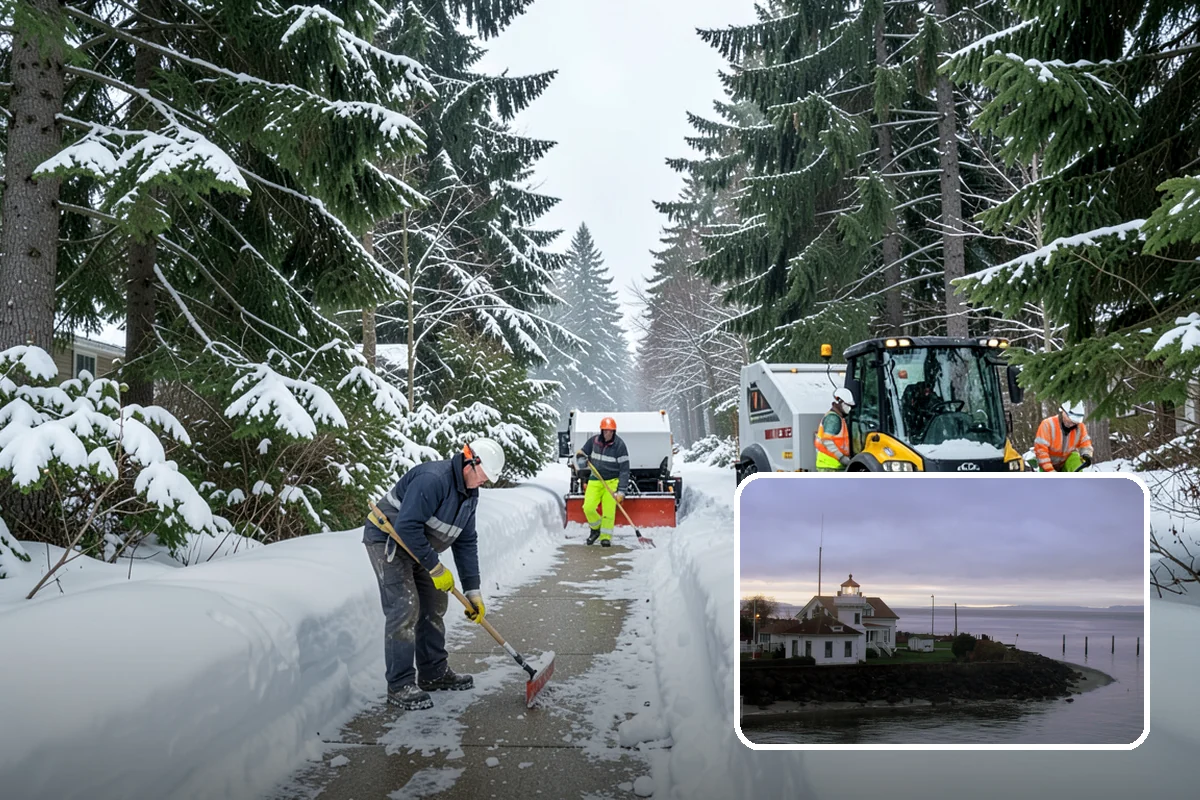 Veterinary Clinic Snow Removal in Mukilteo, Snohomish County, WA - Customer parking and entrance walks cleared