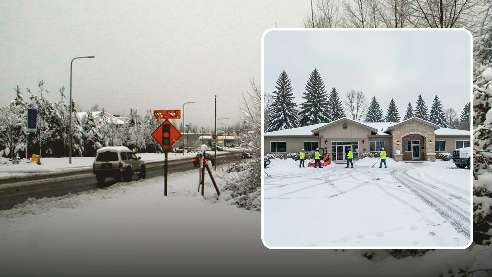Veterinary Clinic Snow Removal in Newcastle, King County, WA - We keep clinic parking, entrances, and walkways clear so pets and owners arrive safely, even for the emergencies that do not wait...