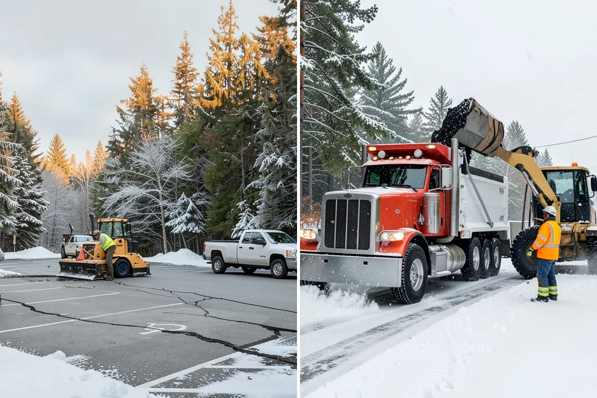 Veterinary Clinic Snow Removal in Normandy Park, King County, WA - Map customer parking, entrance walks, and after-hours access
