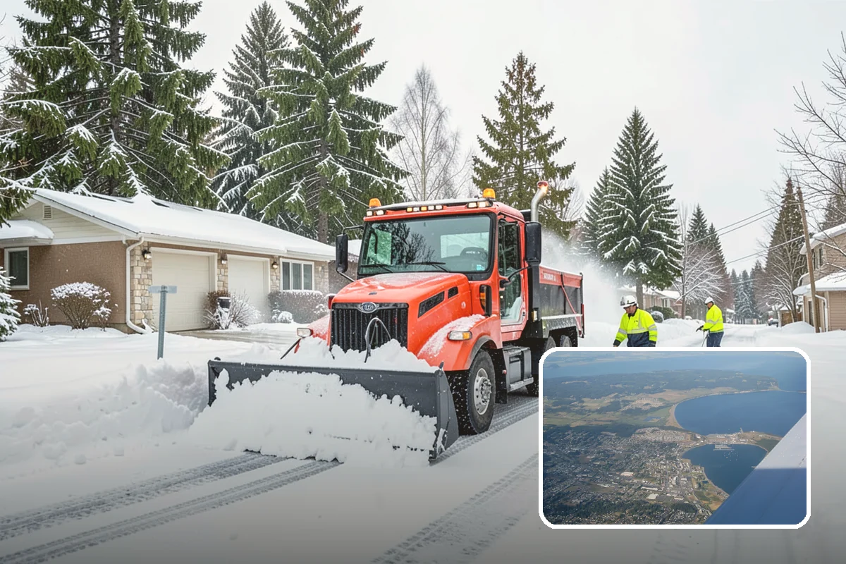 Veterinary Clinic Snow Removal in Oak Harbor, Island County, WA - Customer parking and entrance walks cleared