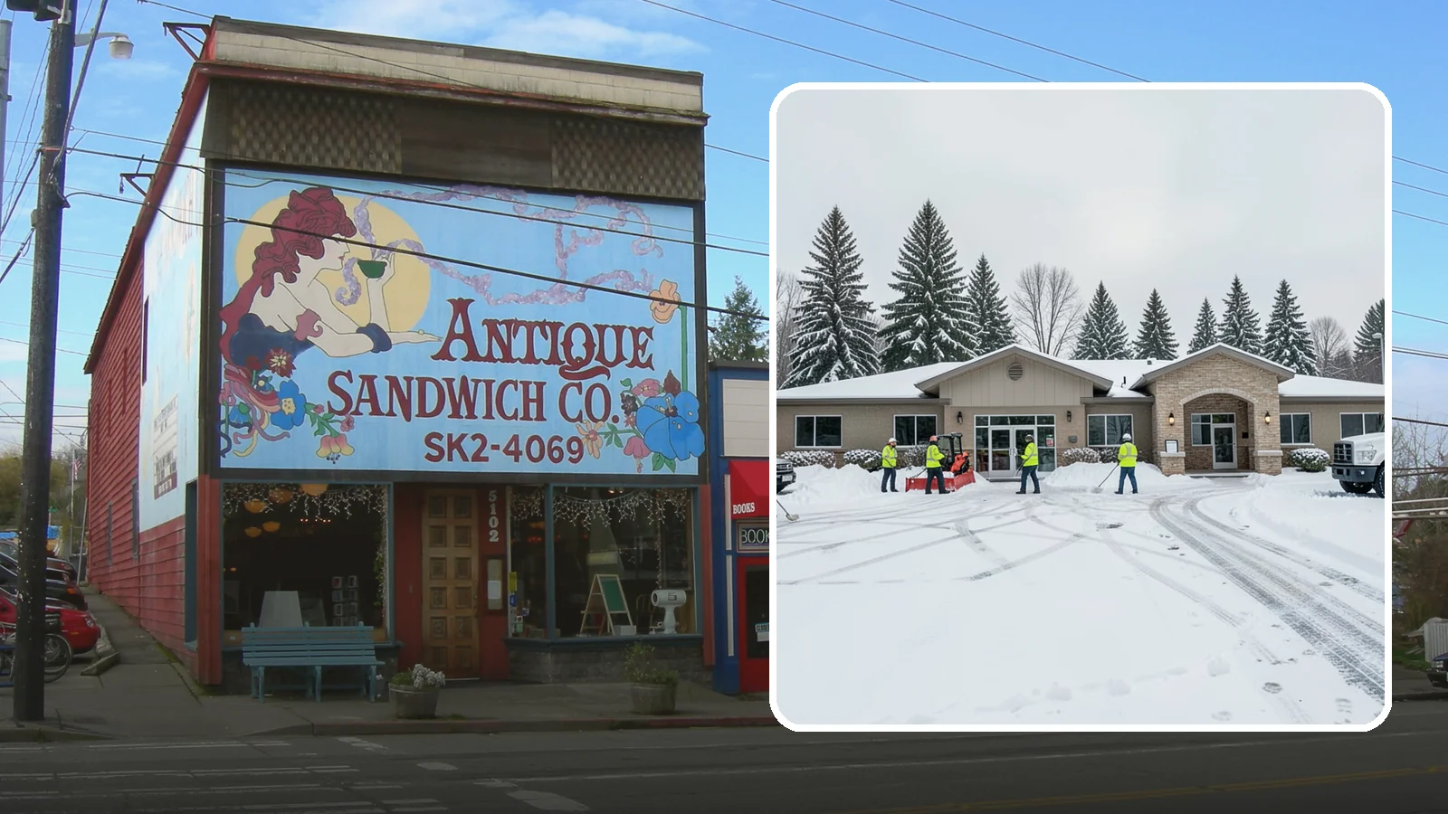 Veterinary Clinic Snow Removal in Ruston, Pierce County, WA - We keep clinic parking, entrances, and walkways clear so pets and owners arrive safely, even for the emergencies that do not wait...