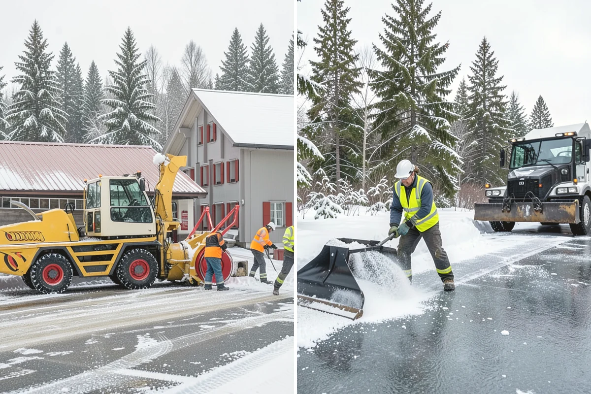 Veterinary Clinic Snow Removal in Ruston, Pierce County, WA - Map customer parking, entrance walks, and after-hours access
