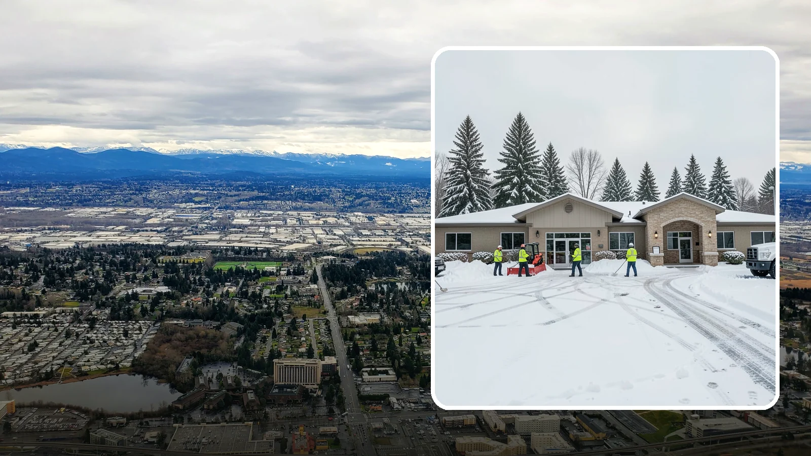Veterinary Clinic Snow Removal in SeaTac, King County, WA - We keep clinic parking, entrances, and walkways clear so pets and owners arrive safely, even for the emergencies that do not wait...