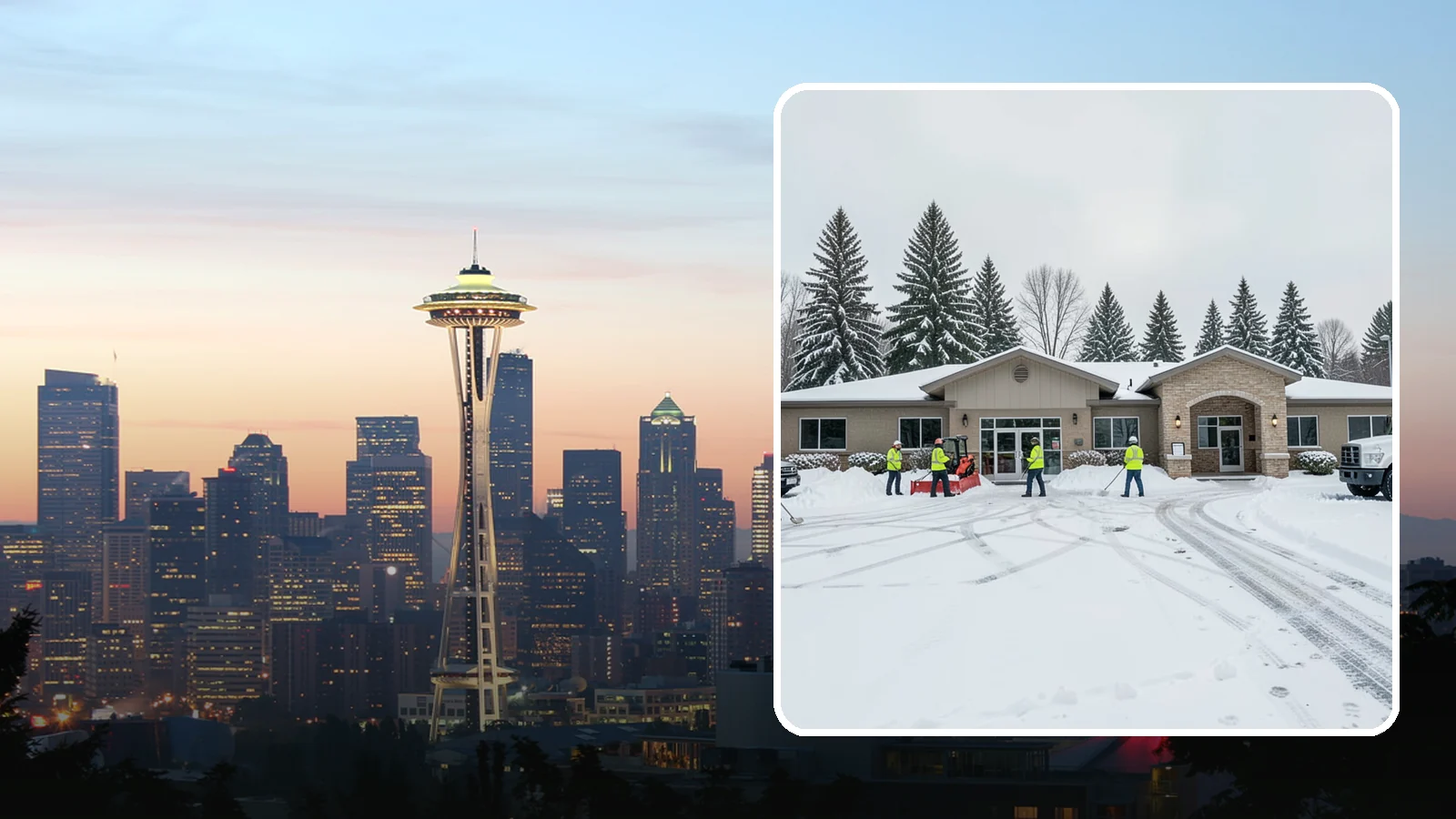 Veterinary Clinic Snow Removal in Seattle, King County, WA - We keep clinic parking, entrances, and walkways clear so pets and owners arrive safely, even for the emergencies that do not wait...