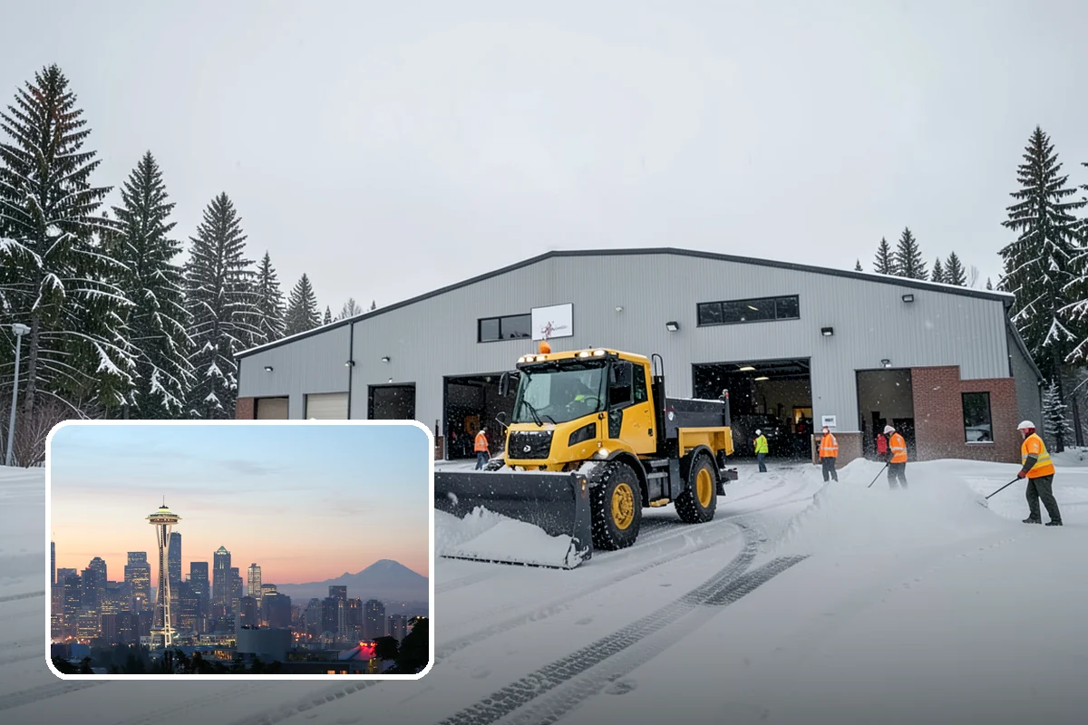 Veterinary Clinic Snow Removal in Seattle, King County, WA - Customer parking and entrance walks cleared