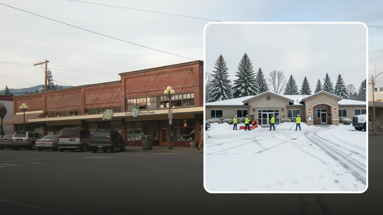 Veterinary Clinic Snow Removal in Sedro-Woolley, Skagit County, WA - We keep clinic parking, entrances, and walkways clear so pets and owners arrive safely, even for the emergencies that do not wait...