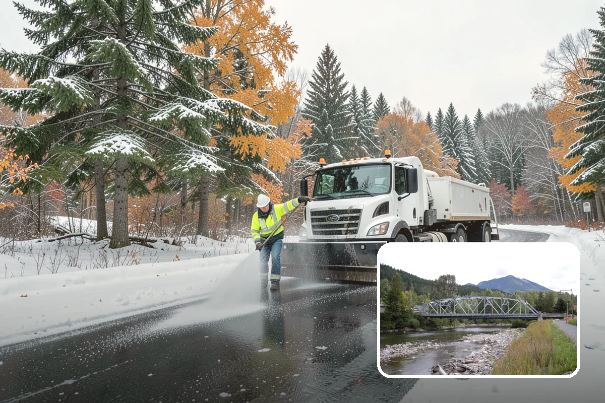 Veterinary Clinic Snow Removal in Skykomish, King County, WA - Customer parking and entrance walks cleared
