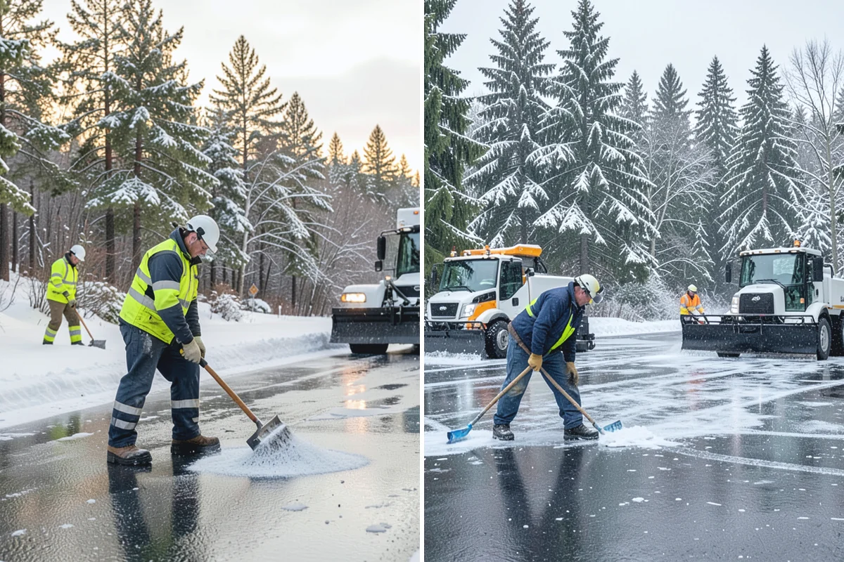 Veterinary Clinic Snow Removal in South Prairie, Pierce County, WA - Map customer parking, entrance walks, and after-hours access