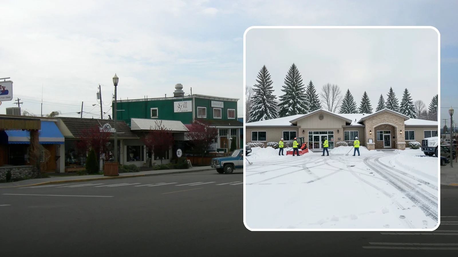 Veterinary Clinic Snow Removal in Stanwood, Snohomish County, WA - We keep clinic parking, entrances, and walkways clear so pets and owners arrive safely, even for the emergencies that do not wait...