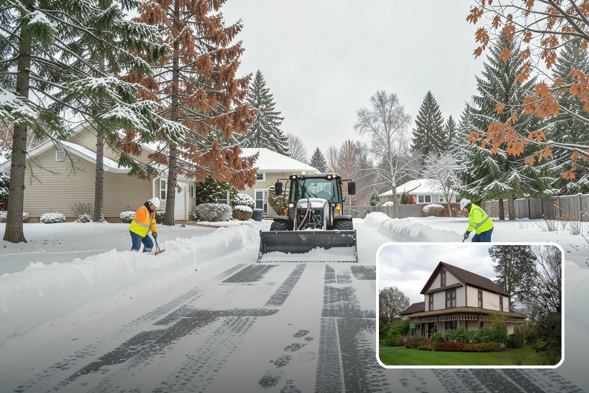 Veterinary Clinic Snow Removal in Sumner, Pierce County, WA - Customer parking and entrance walks cleared