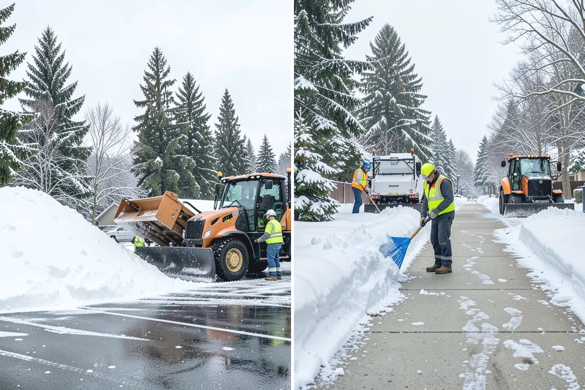 Veterinary Clinic Snow Removal in Sumner, Pierce County, WA - Map customer parking, entrance walks, and after-hours access