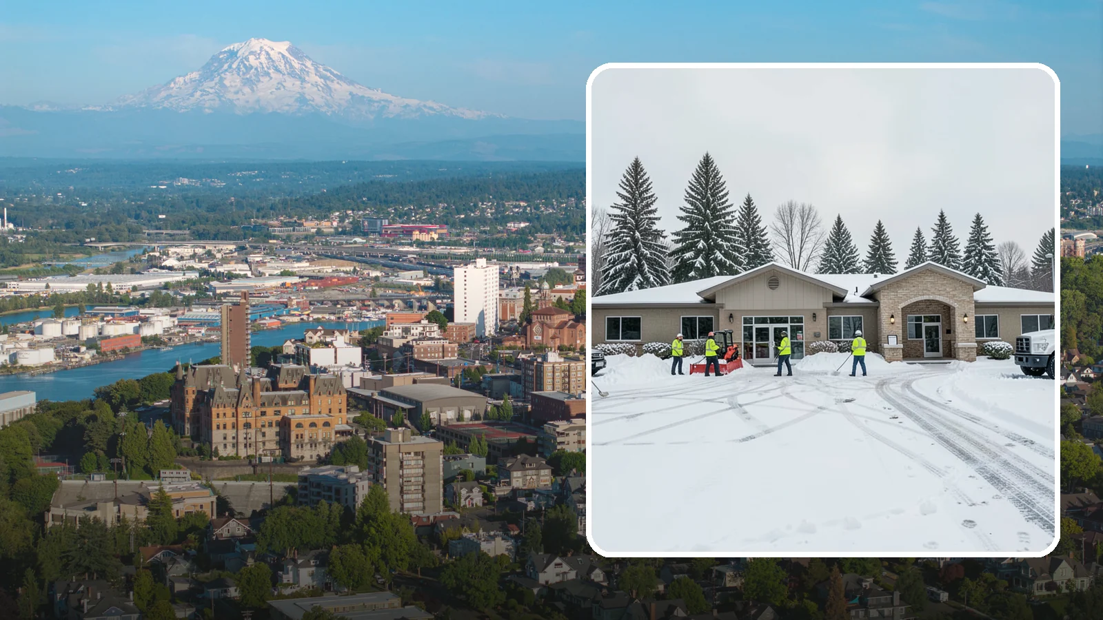 Veterinary Clinic Snow Removal in Tacoma, Pierce County, WA - We keep clinic parking, entrances, and walkways clear so pets and owners arrive safely, even for the emergencies that do not wait...