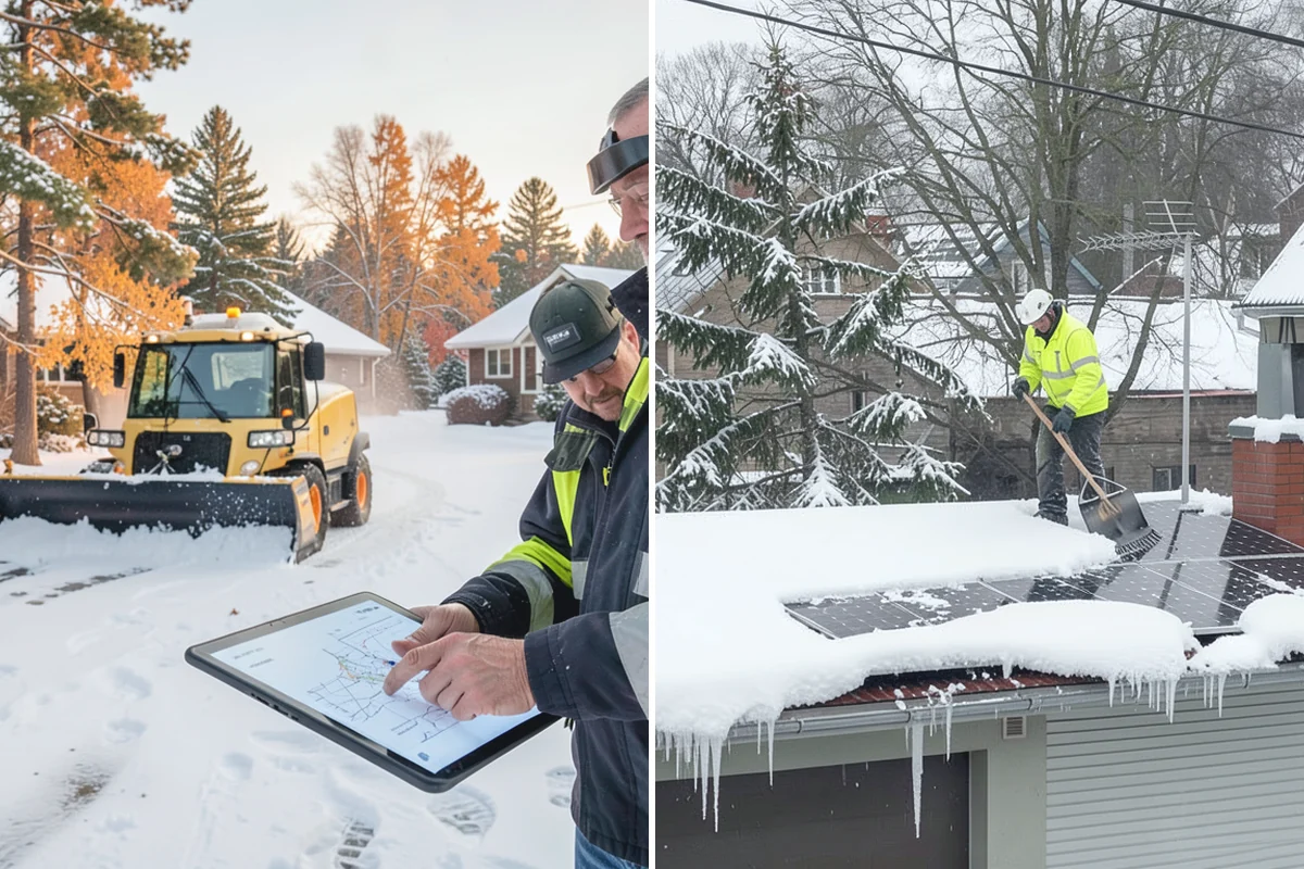 Veterinary Clinic Snow Removal in Wilkeson, Pierce County, WA - Map customer parking, entrance walks, and after-hours access