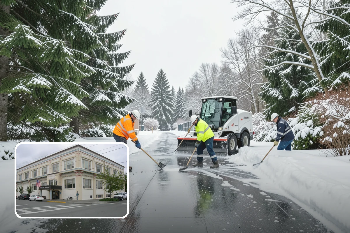 Walk-Behind Snow Blowing in Anacortes, Skagit County, WA - Precise clearing of sidewalks and entries