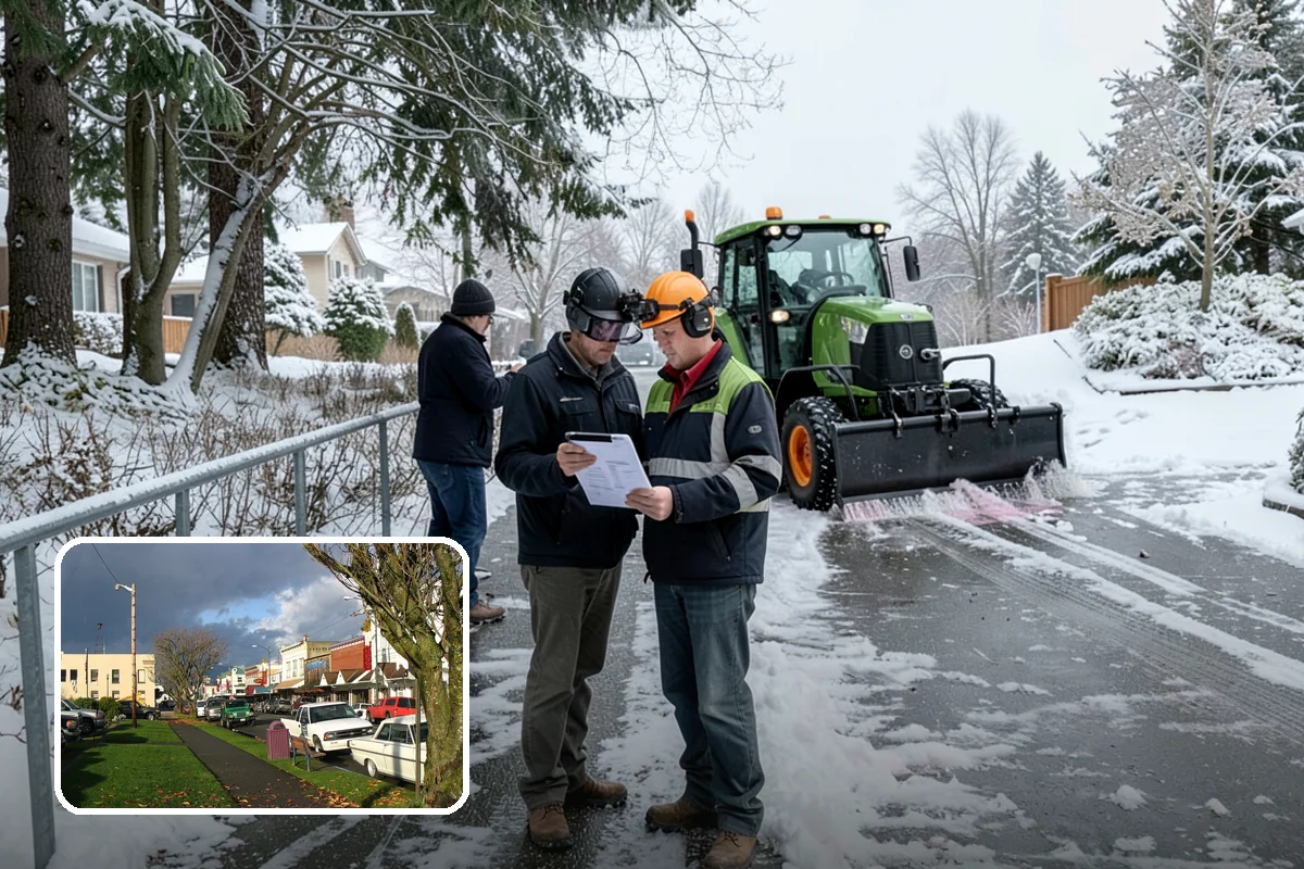 Walk-Behind Snow Blowing in Arlington, Snohomish County, WA - Precise clearing of sidewalks and entries