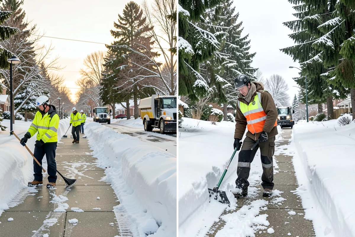 Walk-Behind Snow Blowing in Arlington, Snohomish County, WA - Map pedestrian routes and priority entries