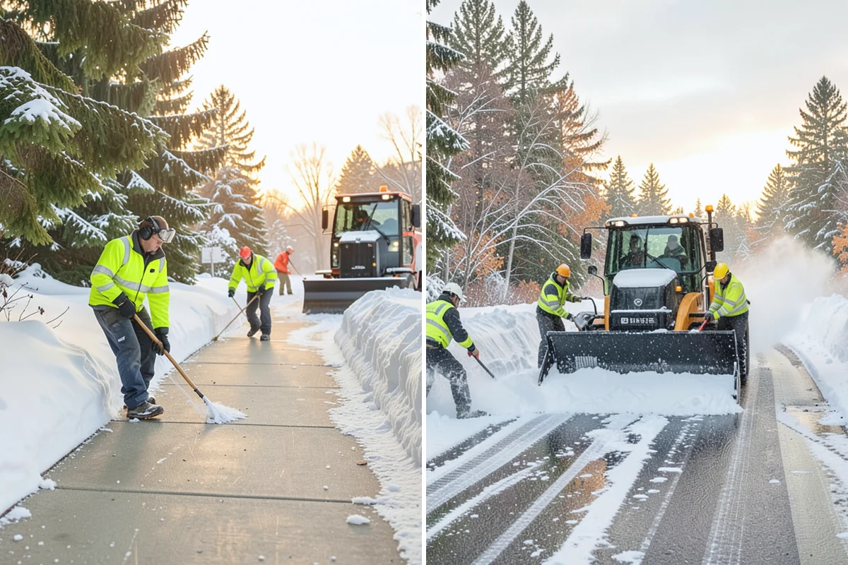Walk-Behind Snow Blowing in Auburn, King County, WA - Map pedestrian routes and priority entries