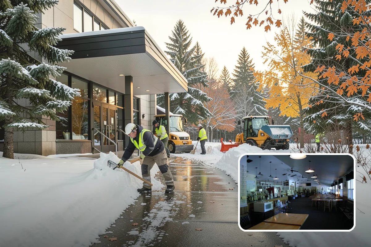 Walk-Behind Snow Blowing in Black Diamond, King County, WA - Precise clearing of sidewalks and entries