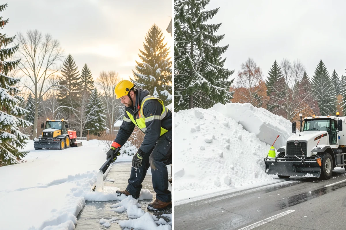 Walk-Behind Snow Blowing in Black Diamond, King County, WA - Map pedestrian routes and priority entries