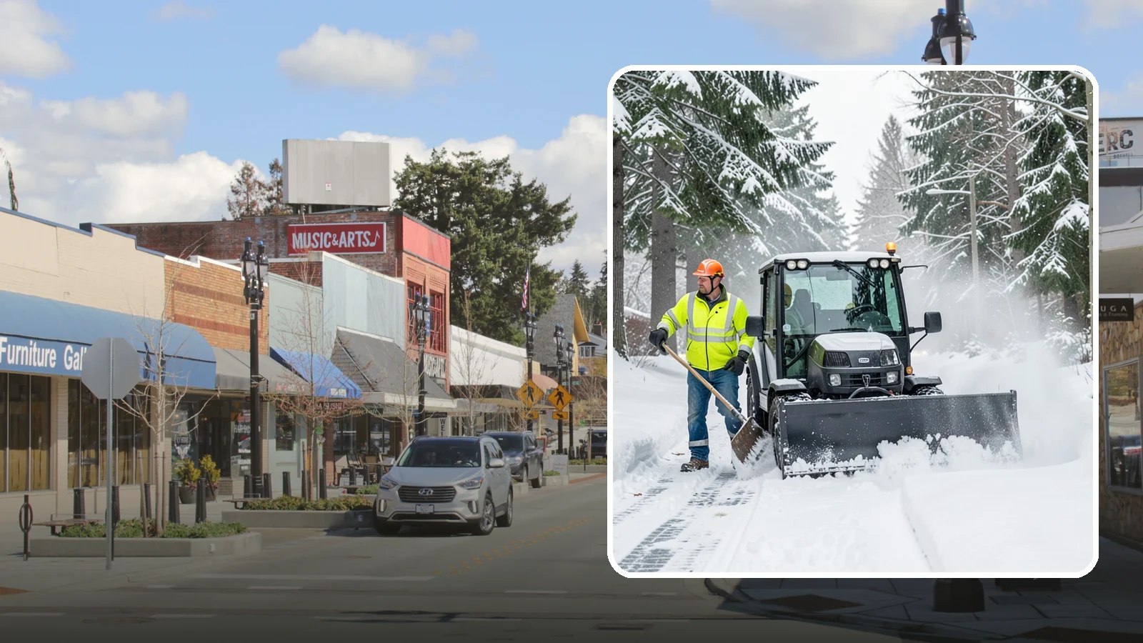 Walk-Behind Snow Blowing in Bothell, King County, WA - Our walk-behind blowers handle sidewalks, entryways, and tight spaces where precision matters most.