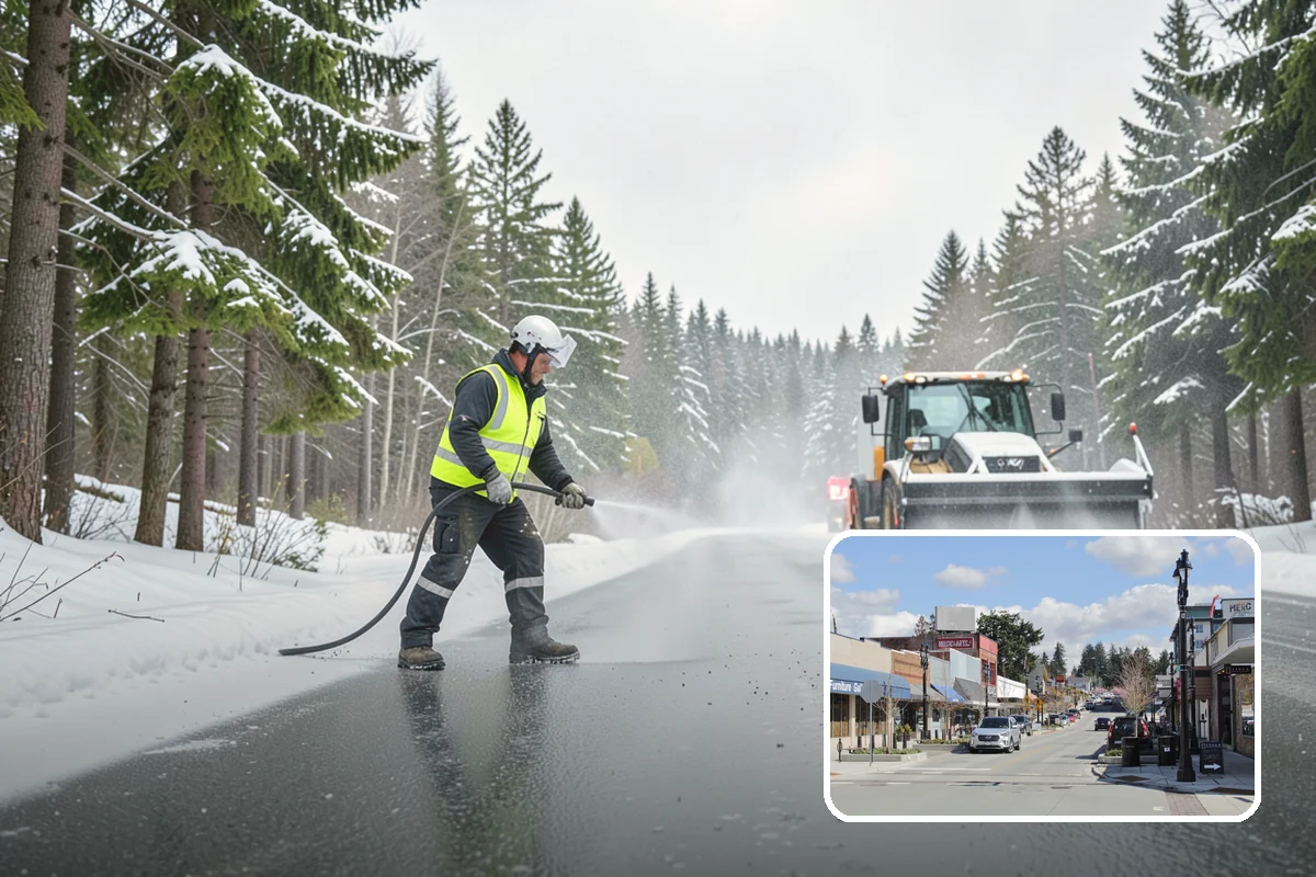 Walk-Behind Snow Blowing in Bothell, King County, WA - Precise clearing of sidewalks and entries