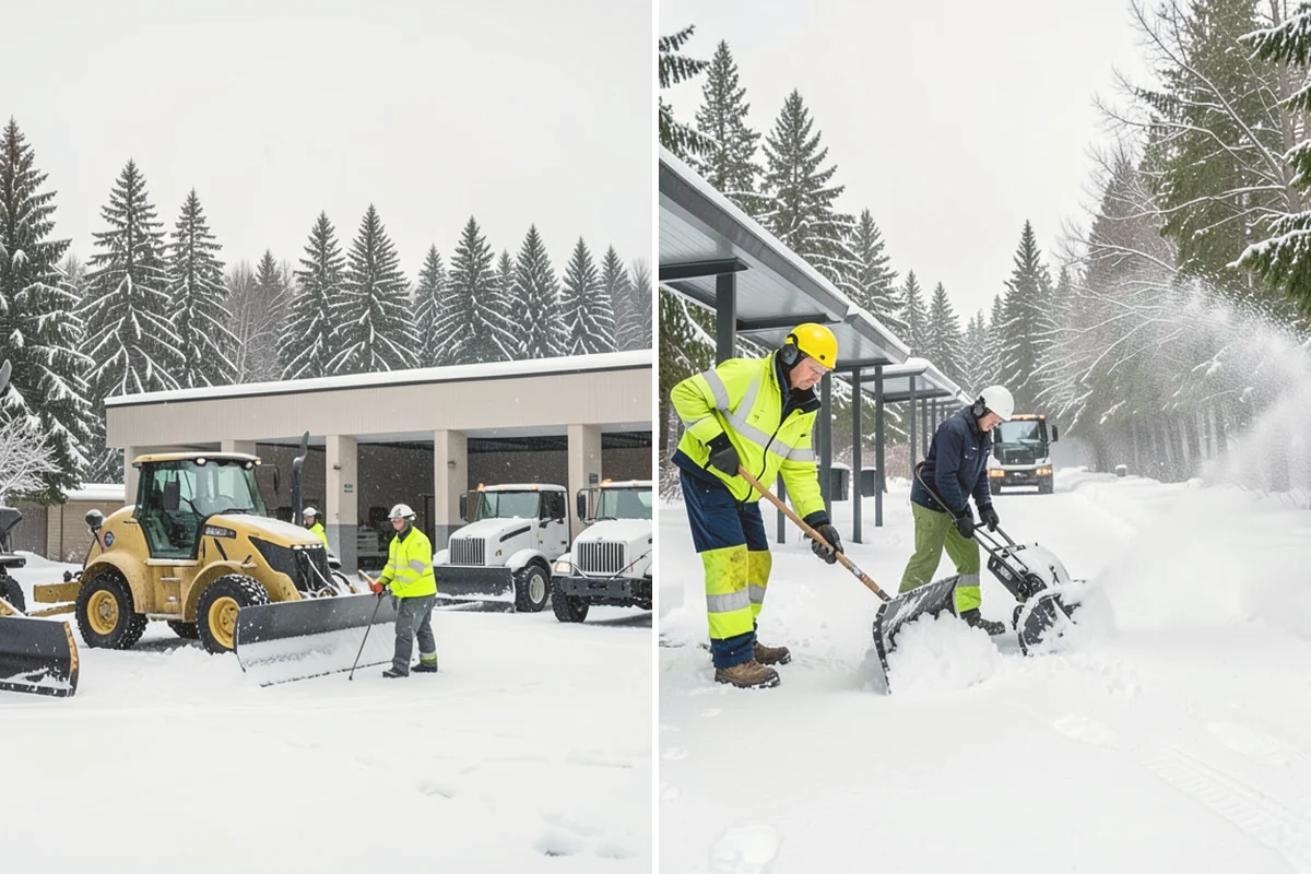 Walk-Behind Snow Blowing in Bothell, King County, WA - Map pedestrian routes and priority entries