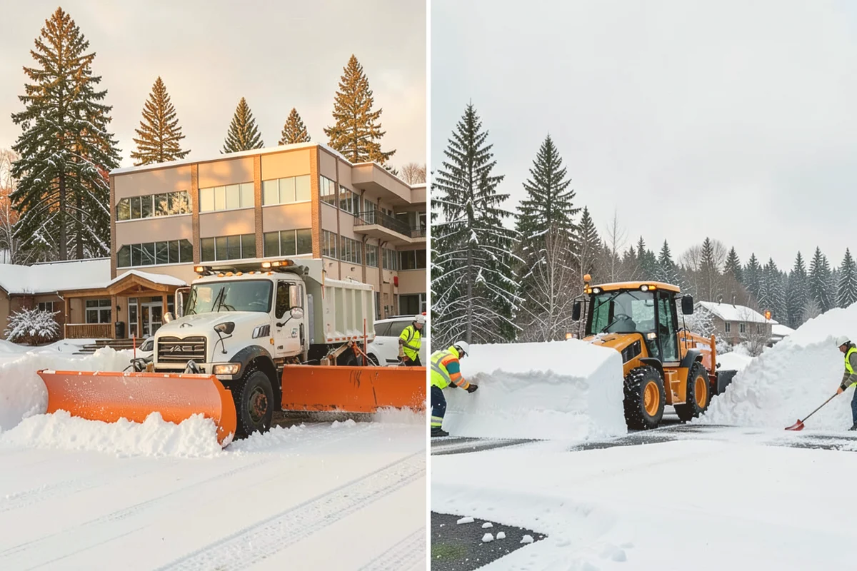 Walk-Behind Snow Blowing in Brier, Snohomish County, WA - Map pedestrian routes and priority entries