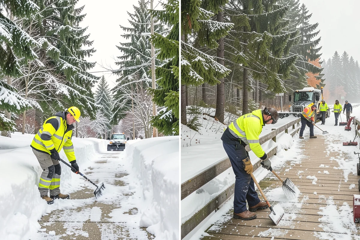 Walk-Behind Snow Blowing in Burien, King County, WA - Map pedestrian routes and priority entries