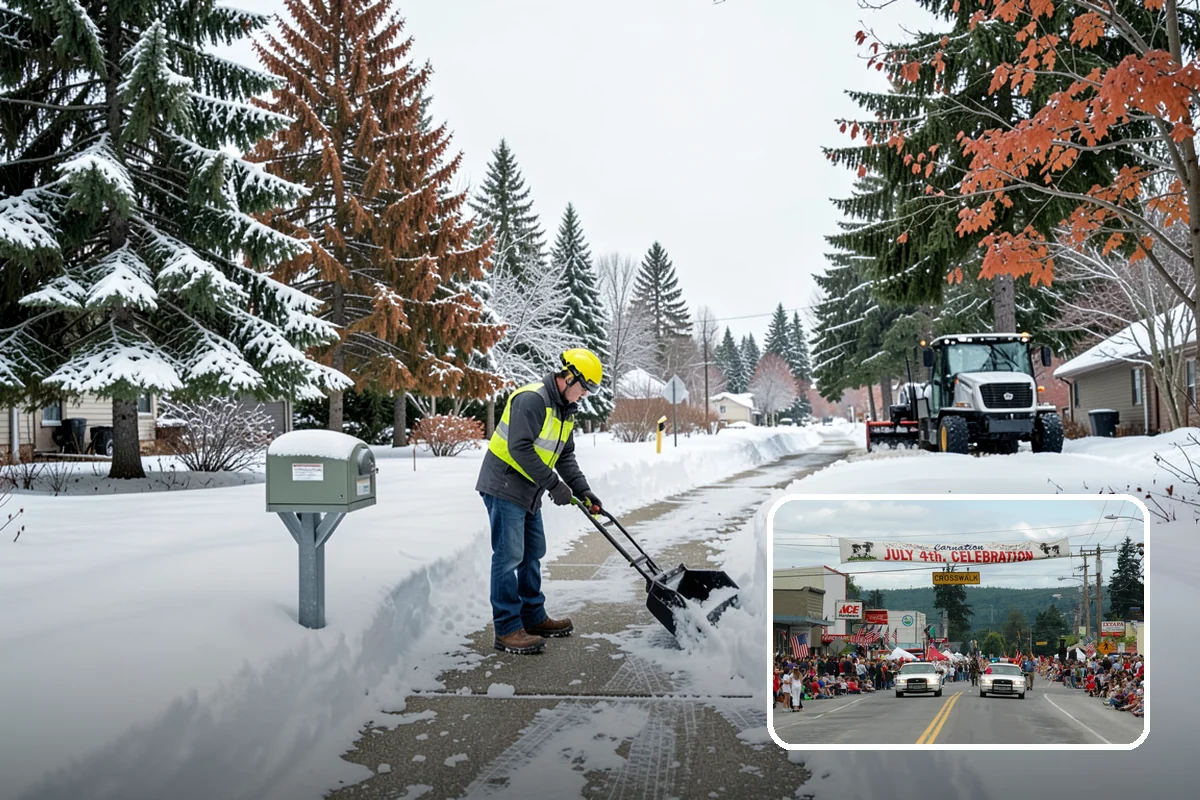 Walk-Behind Snow Blowing in Carnation, King County, WA - Precise clearing of sidewalks and entries