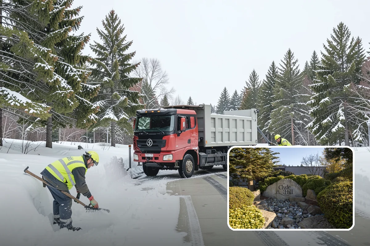 Walk-Behind Snow Blowing in Clyde Hill, King County, WA - Precise clearing of sidewalks and entries