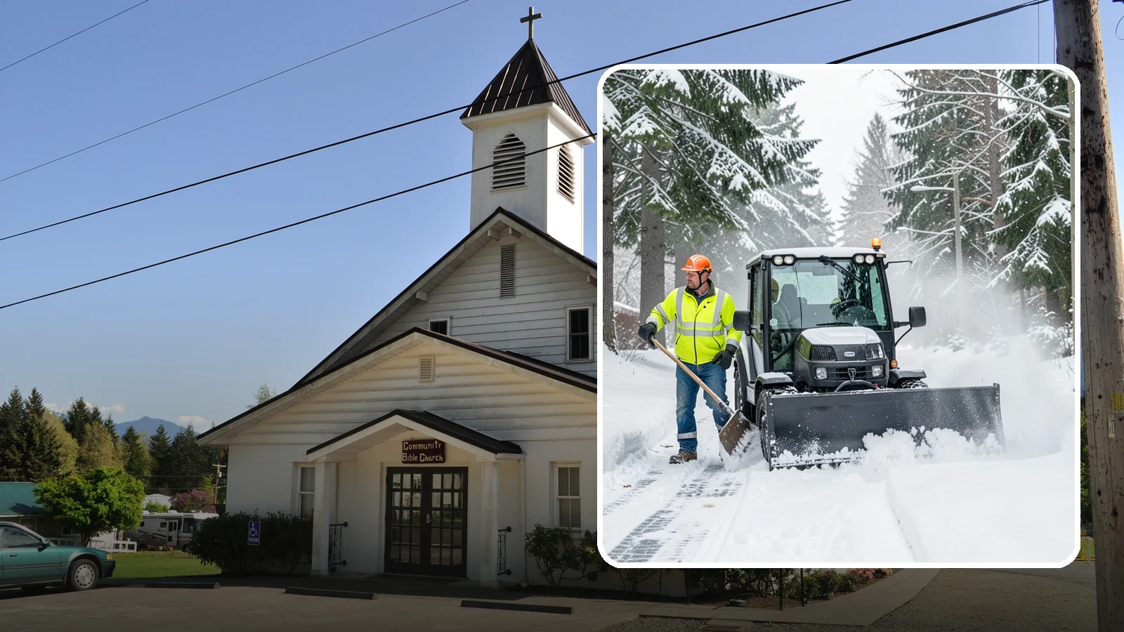 Walk-Behind Snow Blowing in Concrete, Skagit County, WA - Our walk-behind blowers handle sidewalks, entryways, and tight spaces where precision matters most.