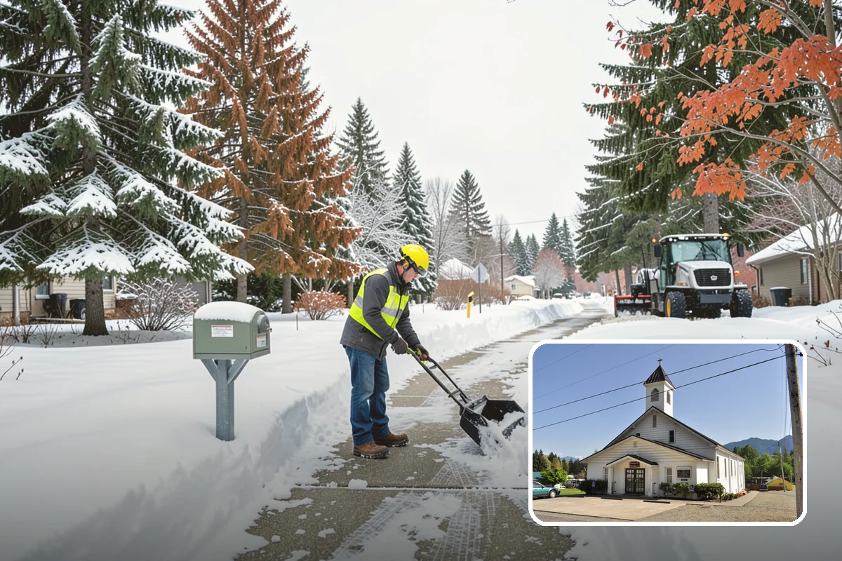 Walk-Behind Snow Blowing in Concrete, Skagit County, WA - Precise clearing of sidewalks and entries