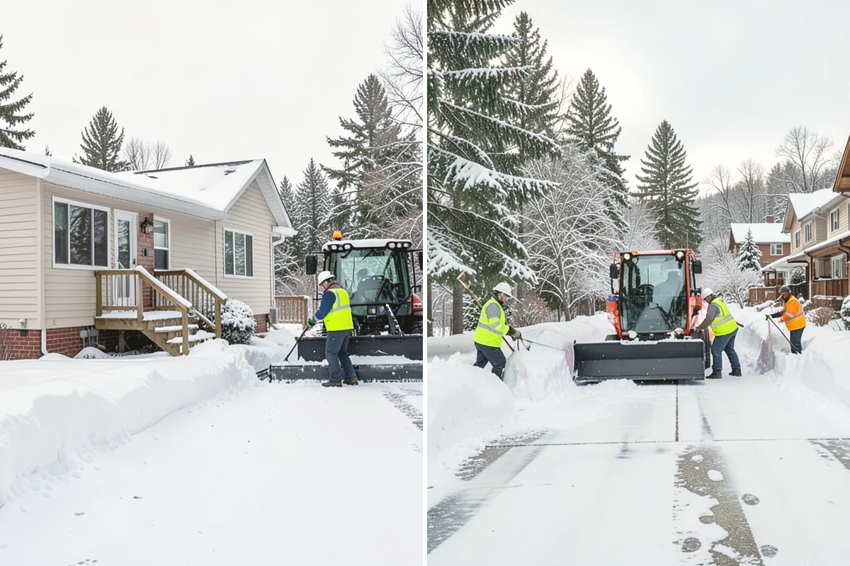 Walk-Behind Snow Blowing in Covington, King County, WA - Map pedestrian routes and priority entries