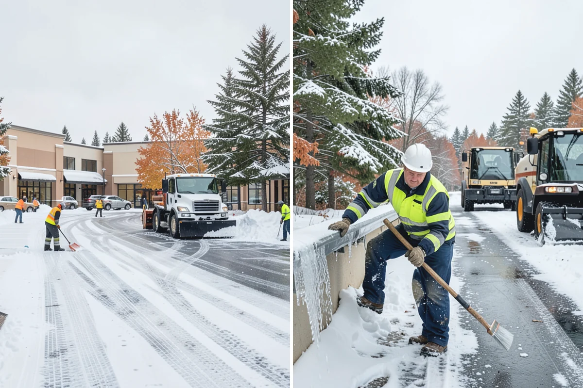 Walk-Behind Snow Blowing in Des Moines, King County, WA - Map pedestrian routes and priority entries