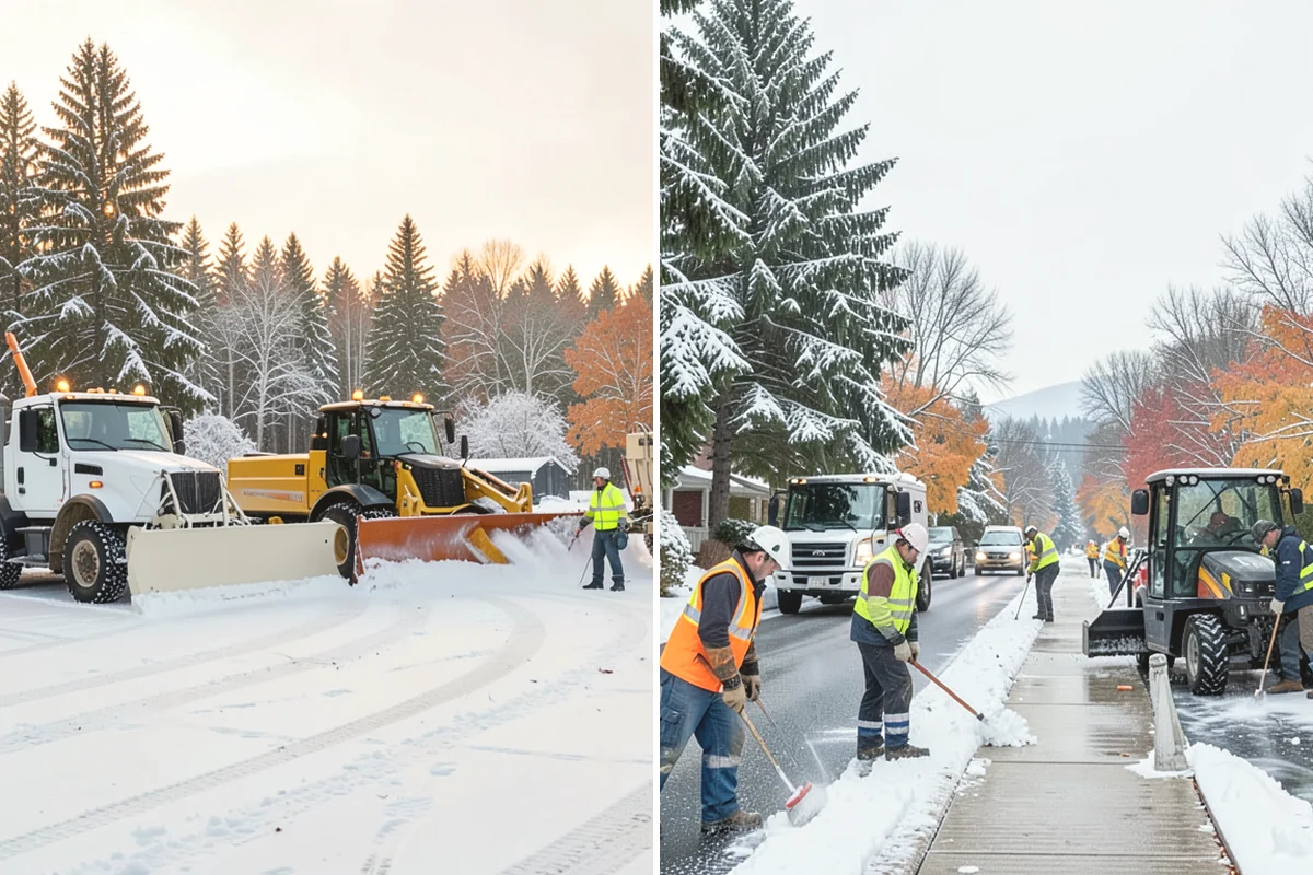 Walk-Behind Snow Blowing in Duvall, King County, WA - Map pedestrian routes and priority entries