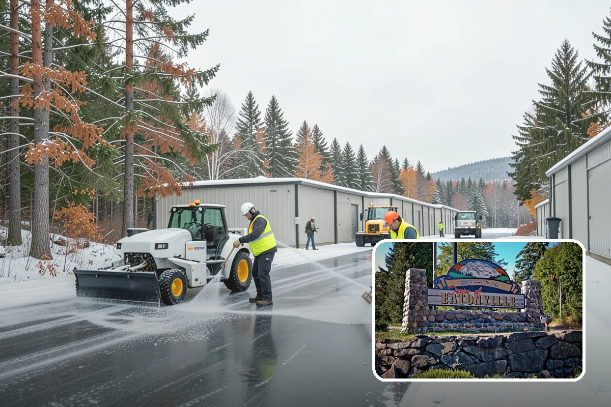 Walk-Behind Snow Blowing in Eatonville, Pierce County, WA - Precise clearing of sidewalks and entries