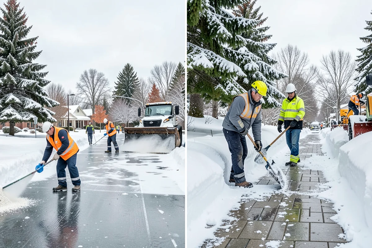 Walk-Behind Snow Blowing in Enumclaw, King County, WA - Map pedestrian routes and priority entries