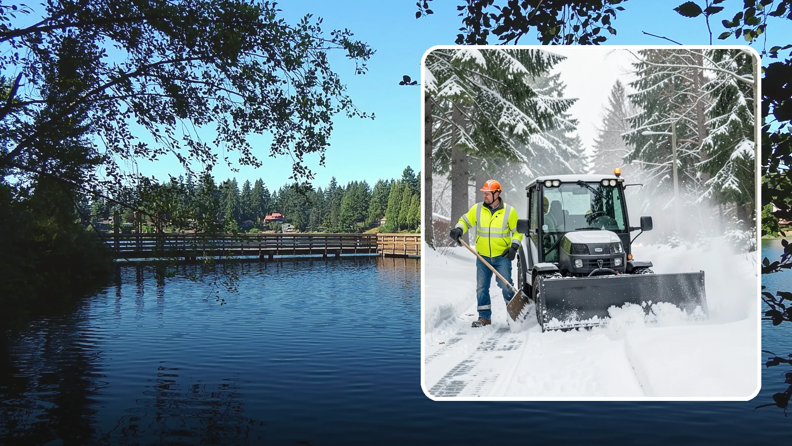 Walk-Behind Snow Blowing in Federal Way, King County, WA - Our walk-behind blowers handle sidewalks, entryways, and tight spaces where precision matters most.