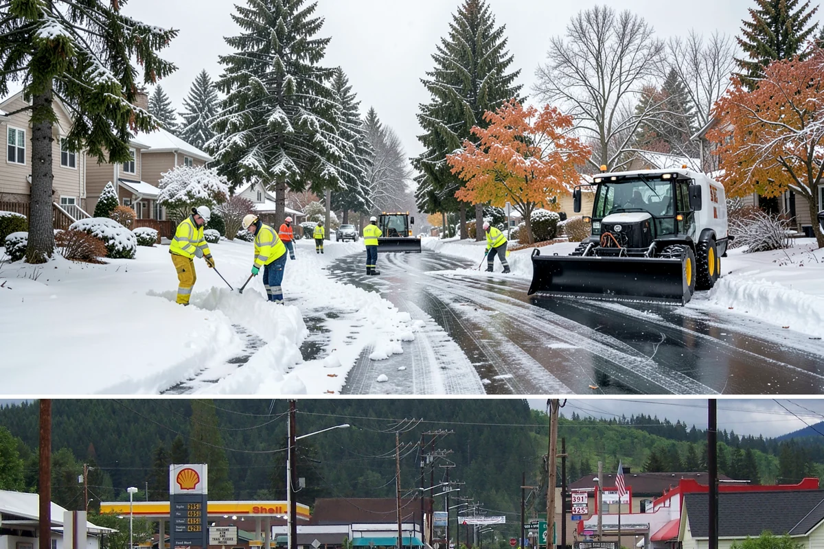 Walk-Behind Snow Blowing in Granite Falls, Snohomish County, WA - Walk-behind blowing is essential for pedestrian safety throughout the December-to-February snow window.
