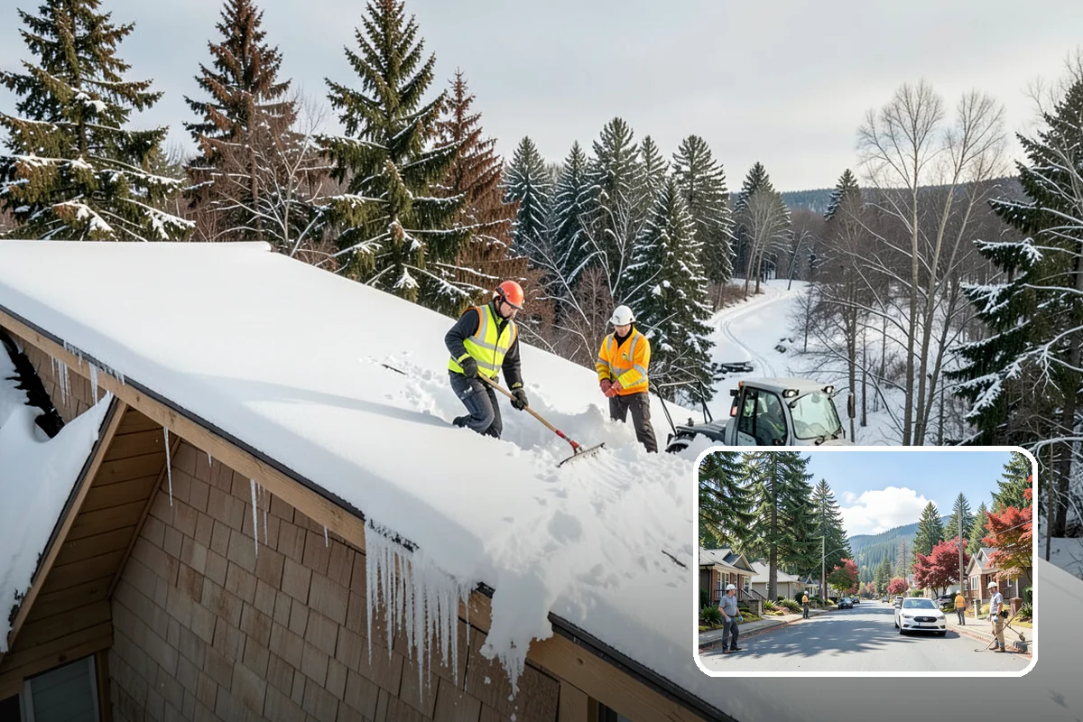 Walk-Behind Snow Blowing in Hunts Point, King County, WA - Precise clearing of sidewalks and entries