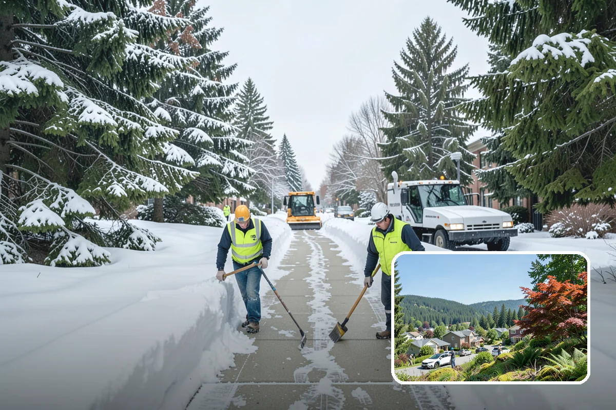 Walk-Behind Snow Blowing in Index, Snohomish County, WA - Precise clearing of sidewalks and entries